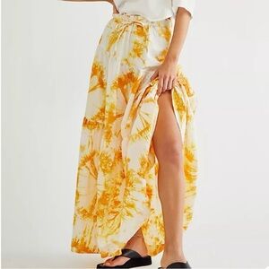 NWT Anthro S/W/F Tie Dyed Tiered Maxi Skirt Large